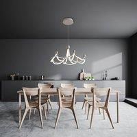 Nve Festos LED hanging light, matt nickel, dimmable