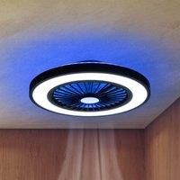 Nve LED ceiling fan with light Arioso, quiet, 54 cm, CCT