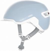 ABUS Urban Helmet HUD-Y - with magnetic, rechargeable LED rear light and amp; click fastener - cool bike helmet for everyday use - for men and women - pure aqua, size L