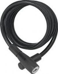 ABUS spiral cable lock 3506K - 6 mm thick, flexible bicycle lock - ABUS security level 1 - 120 cm - Black