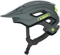 ABUS MTB helmet CliffHanger MIPS - bike helmet for demanding trails - with MIPS impact protection & large ventilation openings - for men and women - grey / yellow, size L