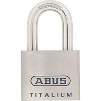 ABUS Titalium padlock 96TI/50 - lightweight lock body made of solid special aluminum - basement lock with reversible key - ABUS -Security level 8 - silver