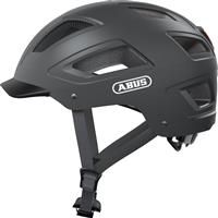 ABUS Hyban 2.0 City Helmet - Durable Bicycle Helmet for Daily Use with ABS Hard Shell - for Women and Men - Dark Grey, Size M