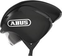 ABUS GameChanger TT Time Trial Helmet - Aerodynamic Cycling Helmet with Optimal Ventilation for Men and Women - Movistar 2020, Shiny Black, Size L