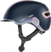 ABUS Urban Helmet HUD-Y - with magnetic, rechargeable LED rear light and magnetic fastener - Cool bike helmet for everyday use - for men and women