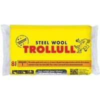 Trollull Premium Quality Steel Wool 8 Pad Pack  Coarse Grade 3 Woodworking