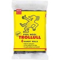 TROLLULL Handy Rolls, Steel Wool | Wire Wool polishes small objects, smooths wood, removes dirt on tiles, cleans glass, 6 rolls