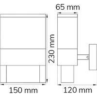 WOFI Outdoor Line Diego Outdoor Light 1-Bulb Black LED Wall Light