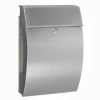 BURG-WÄCHTER Letterbox Hamburg 3815 Ni Stainless Steel Silver Mail Post Box vida
