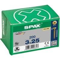 Spax Pozi Countersunk Wood Screw Zinc - Yellow 3MM X 25MM (Box-200)