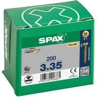 SPAX YELLOX 3x35mm Pozi Countersunk Wood Screws l PZ Yellow Woodscrews  200 pk