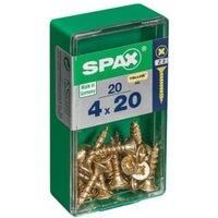 Spax PZ Countersunk Zinc Yellow Screws - 4 x 20mm Pack of 20