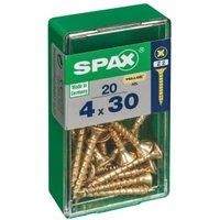 Spax Pz Countersunk Yellox Screws  4x30mm Pack Of 20