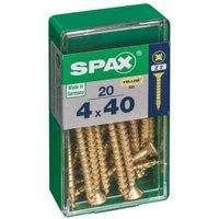 Spax Pz Countersunk Zinc Yellow Screws - 4 X 40mm Pack Of 20