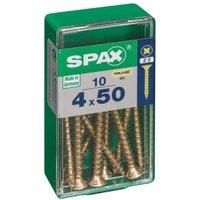 Spax Pz Countersunk Zinc Yellow Screws - 4 X 50mm Pack Of 10
