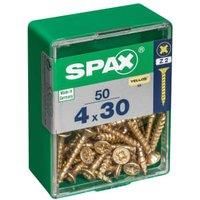 Spax Steel Screw (Dia)4mm (L)30mm, Pack Of 50