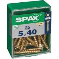 Spax Steel Wood Screw (Dia)5mm (L)40mm Pack of 25