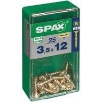 Spax Steel Wood Screw (Dia)3.5mm (L)12mm Pack of 25