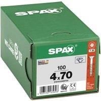 SPAX T-STAR PLUS FLAT COUNTERSUNK WIROX COATED 4.5 X 70MM T20 100 SCREWS