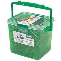 Spax S Self Countersinking Pozi Wood Screws Handy Tub 5mm 80mm Pack of 200