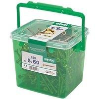 SPAX YELLOX 5.0 x 50mm TUB (430 SCREWS) WOODSCREW TUBS POZI COUNTERSUNK YELLOW