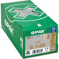SPAX T-Star Plus WIROX Adjusting Screw Flat Head Retaining Grooves 6 x 145 mm Pack of 100