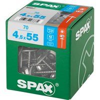 SPAX T-STAR PLUS RAISED COUNTERSUNK SEALING A2 S-STEEL 4.5 X 55MM, T20-70 SCREWS