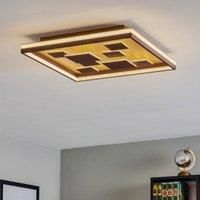 Fischer & Honsel Rico Ceiling Light 1 x LED 46.0 Watt Brown Rust-Coloured 3 Levels Dimmer 3 Level Dimmer 20119 53 x 53 x 8.5 cm (L x W x H), 6300 lm, 3000 K