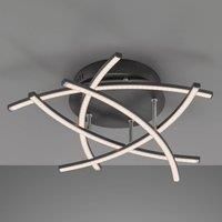 FISCHER & HONSEL Cross Tunable White LED ceiling lamp 5-bulb, black