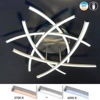 FISCHER & HONSEL Cross Tunable White LED ceiling lamp 6-bulb nickel