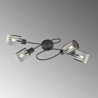 FISCHER & HONSEL Iska ceiling lamp with arms, four-bulb