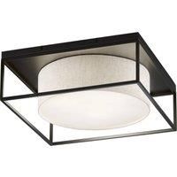 FISCHER & HONSEL Carre ceiling light 60x60cm fabric lampshade white