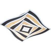 FISCHER & HONSEL Hero LED ceiling lamp, black/gold leaf, 50 x 50 cm, CCT RGB