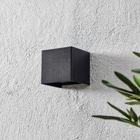 FISCHER & HONSEL Wall LED outdoor wall light, cubic, black