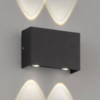 FISCHER & HONSEL Tokio LED outdoor wall light in black, four-bulb