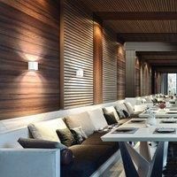 FISCHER & HONSEL LED outdoor wall light Matteo, white, width 14 cm, 2-bulb.