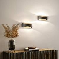 FISCHER & HONSEL Rio LED wall light up/down, black/gold leaf