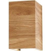 FISCHER & HONSEL Shine Wood LED wall light oak 2 x GU10 10 x 18 cm