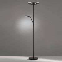 FISCHER & HONSEL Dent LED uplighter with reading lamp, CCT, black