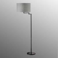 FISCHER & HONSEL Rota floor lamp with grey linen lampshade