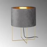 FISCHER & HONSEL Aura table lamp, velvet, 32 cm high, grey