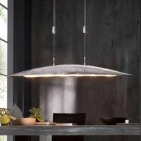 FISCHER & HONSEL Colmar LED pendant light, length 140 cm, nickel
