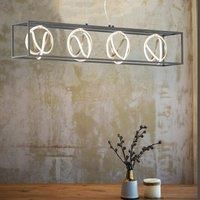 FISCHER & HONSEL Gisi LED pendant light, CCT, dimmable, 4-bulb