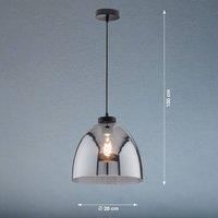 FISCHER & HONSEL Ren hanging light, one-bulb with smoked glass