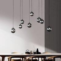 FISCHER & HONSEL Bala LED pendant light 8-bulb G9 smoked glass
