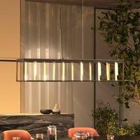 FISCHER & HONSEL Grid LED pendant light, metal, remote control, CCT, dimmable