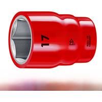 KNIPEX 98 47 17 Socket 75Grams Chrome-plated Hexagon Socket with Internal Square 1/2" for Metric
