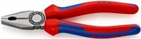 Knipex Combination Pliers black atramentized, with multi-component grips 180 mm 03 02 180