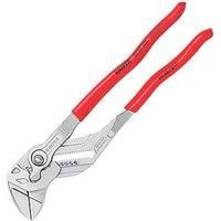 Knipex Pliers Wrench pliers and a wrench in a single tool chrome-plated, plastic coated 300 mm (self-service card/blister) 86 03 300 SB
