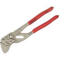 Knipex Pliers Wrench pliers and a wrench in a single tool chrome-plated, plastic coated 150 mm (self-service card/blister) 86 03 150 SB